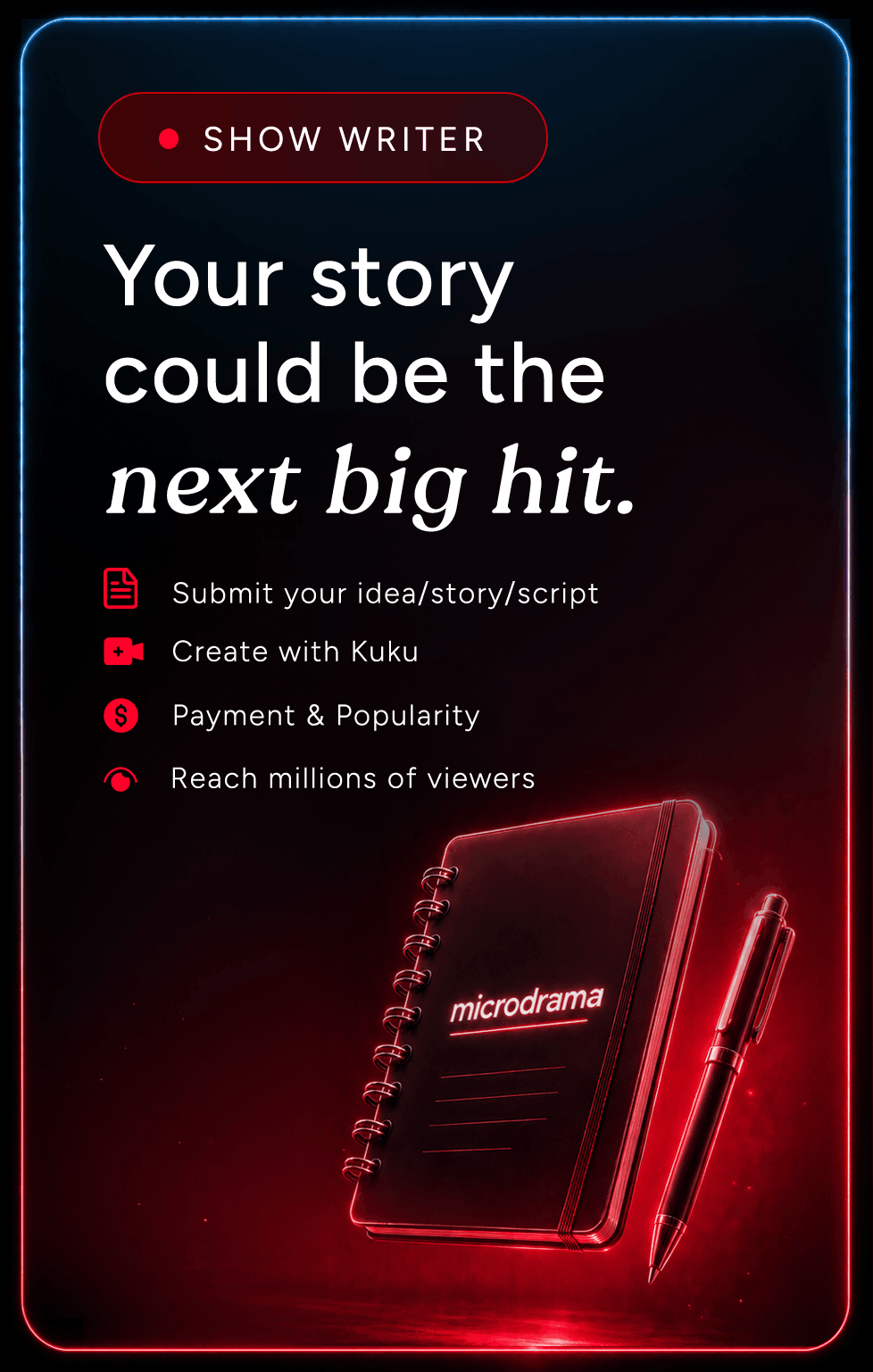 Show writer opportunity poster